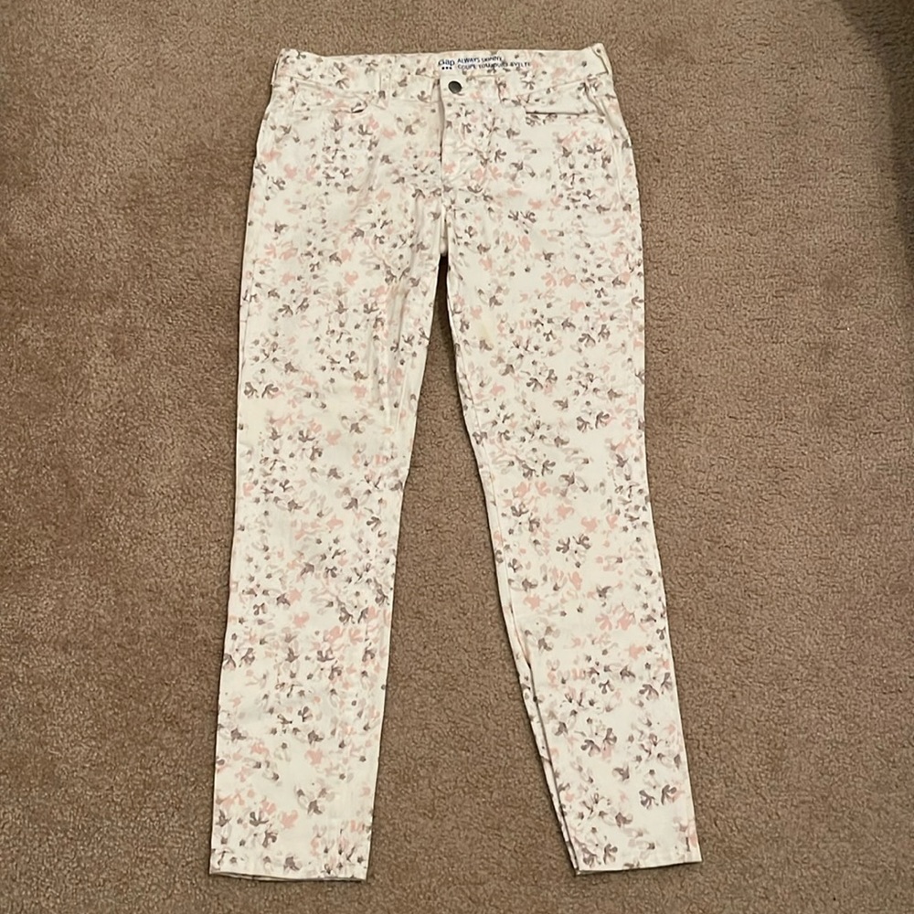 Gap Always Skinny Soft Floral Jeans Women’s Size 10R